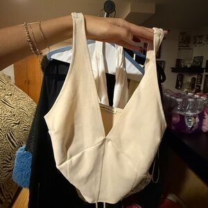 Abercrombie & Fitch Cream Women's Top